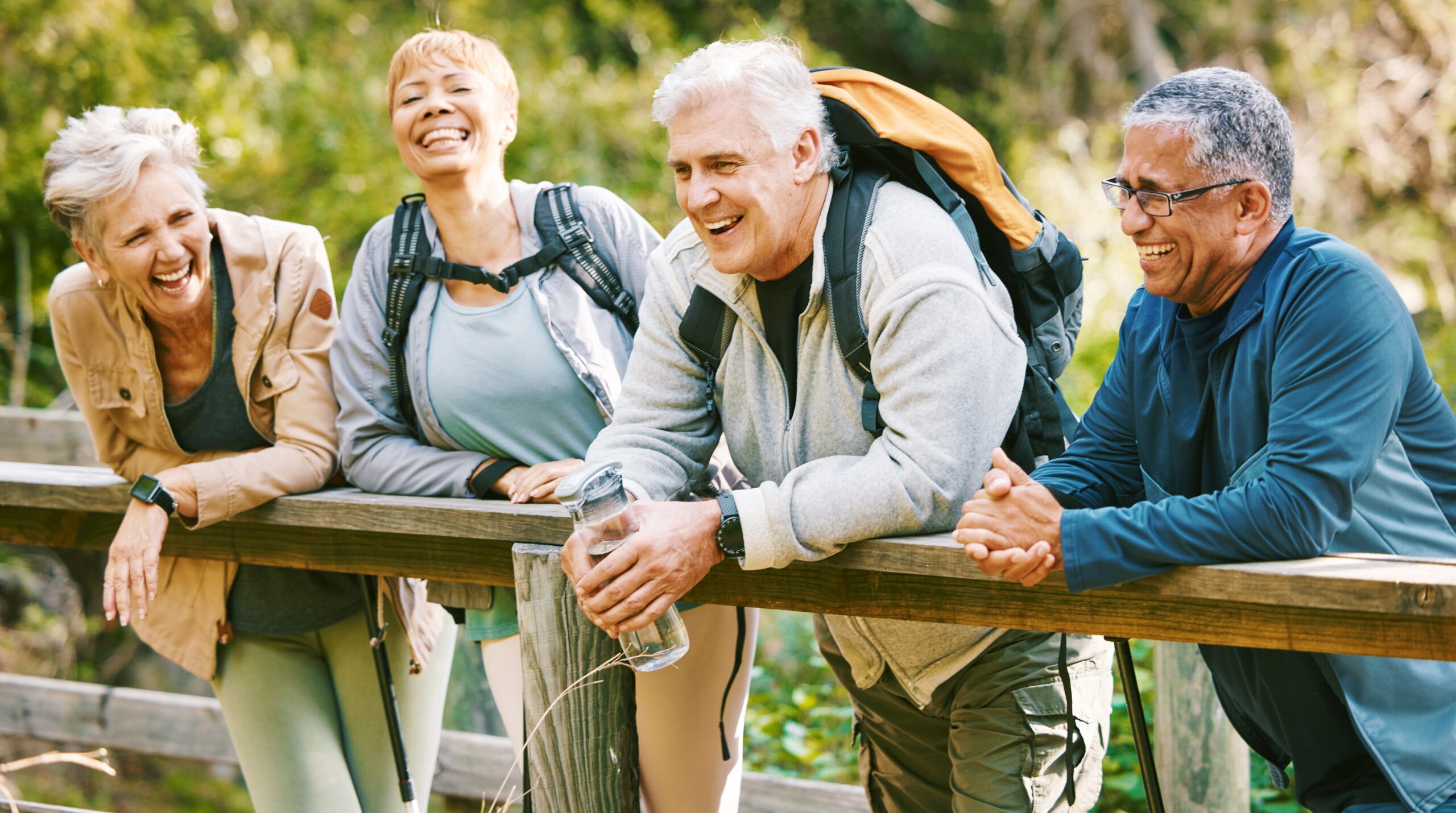Elderly,,People,Hiking,And,Happy,In,Park,With,Fitness,Outdoor,